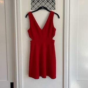 Red Cut Out Mini Dress
